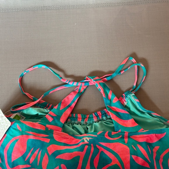 Athena Pink and Teal Swim tankini top size 36 B/C NWT - Picture 4 of 8